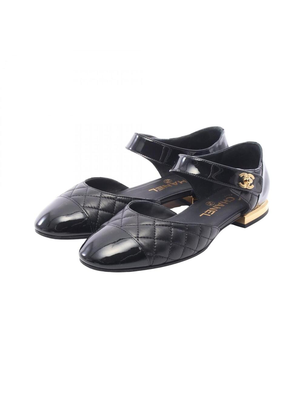 Chanel Ballerina Pumps Shoes Leather #377133C10B
